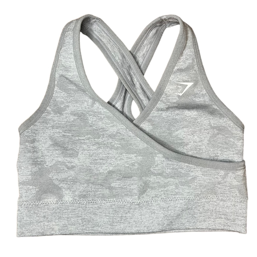 Gymshark Adapt Seamless Camo Print Sports Strap Back Sports Bra XS